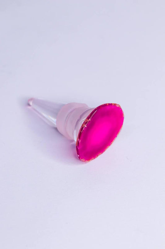 Tampa para Garrafa de Vinho Ágata Rosa